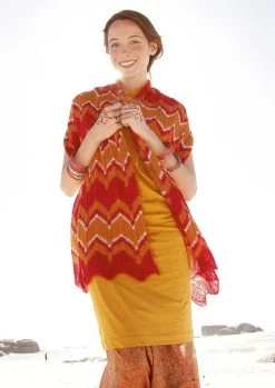 Stola Mit Zackenmuster