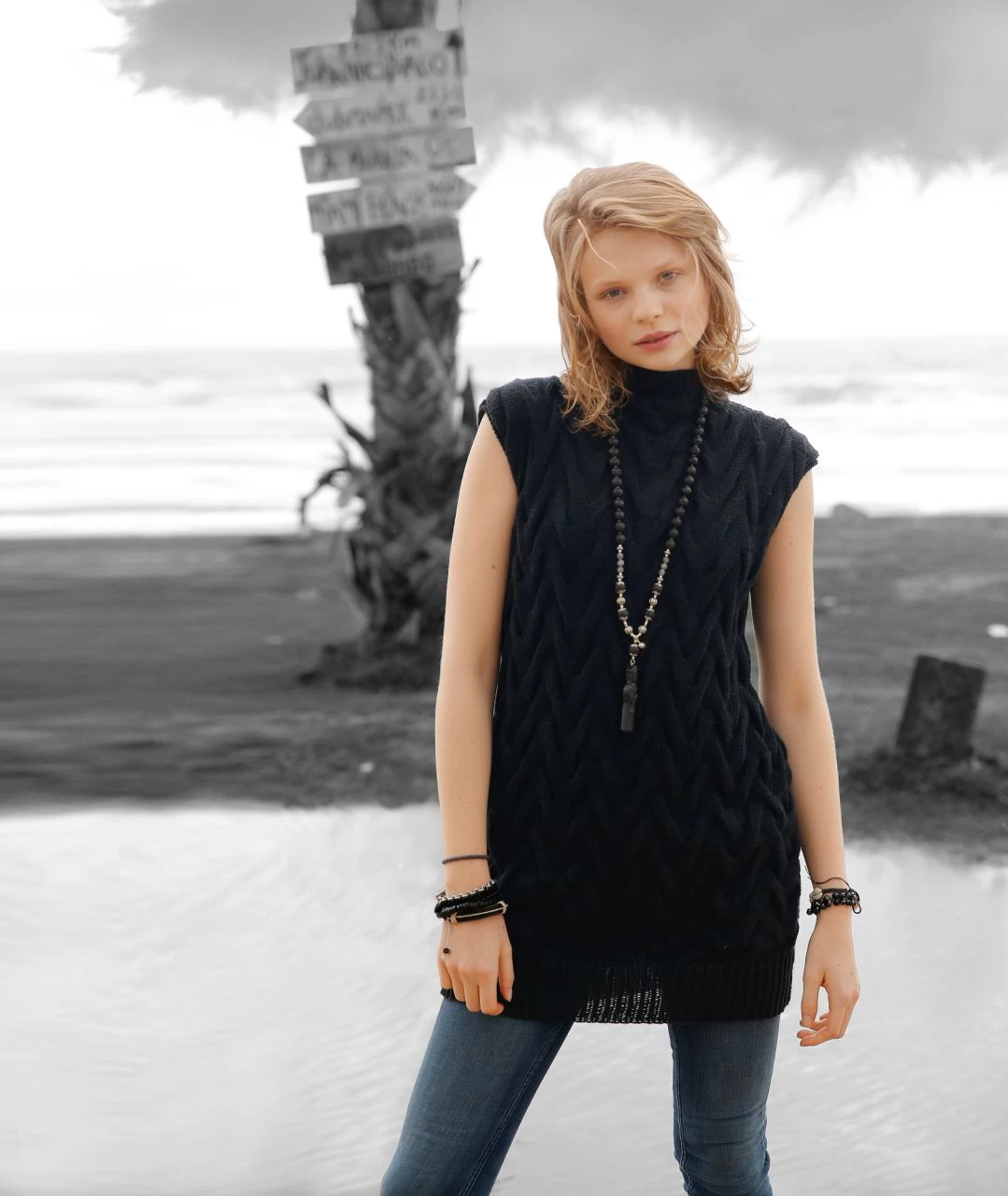 Langer Pulli Mit Wellenmuster 1 Langer Pulli Mit Wellenmuster