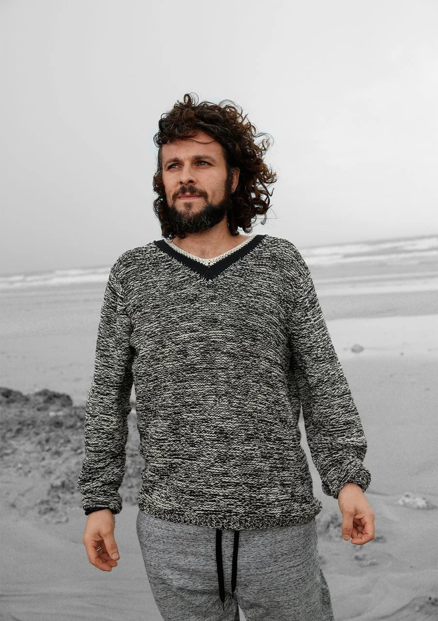 Melierter Herrenpullover 1 Melierter Herrenpullover