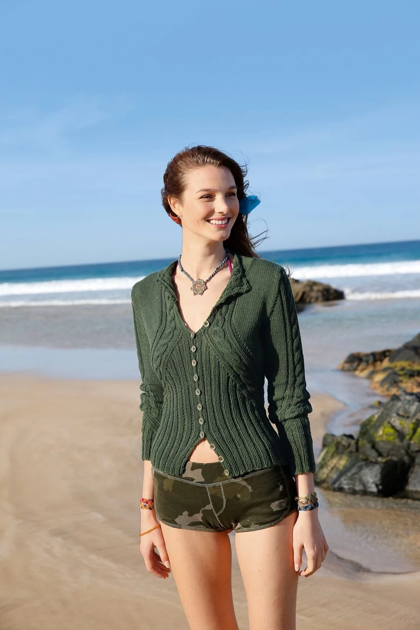 Jacke Mit Diagonalen Zöpfen 5 Jacke Mit Diagonalen Zöpfen – Bild 5