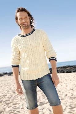 Herrenpullover Mit Zöpfen