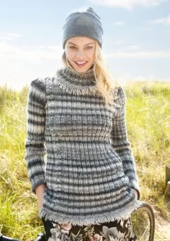 Rippenpullover Mit Zöpfen