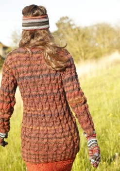 Melierter Pullover Mit Zöpfen -Strickwaren Geschäft R67M19 d 1280x1280