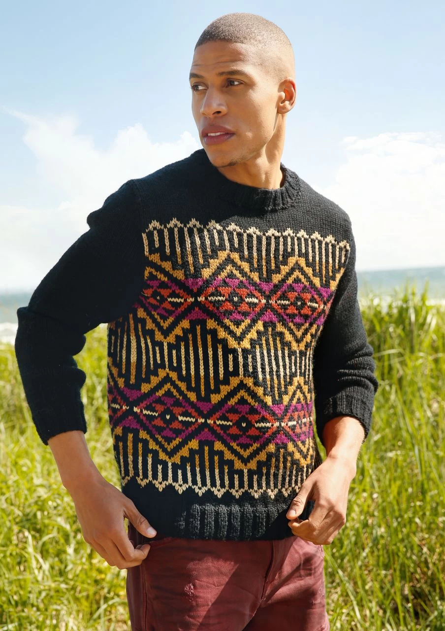 Herrenpullover Mit Jacquardmuster 1 Herrenpullover Mit Jacquardmuster