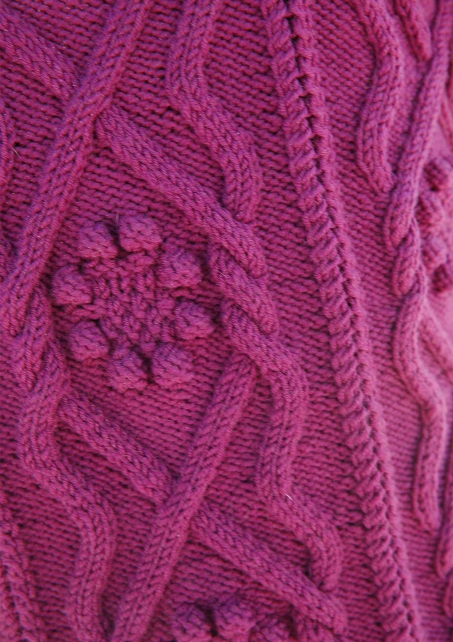 Noppenpullover Mit Zöpfen 2 Noppenpullover Mit Zöpfen – Bild 2