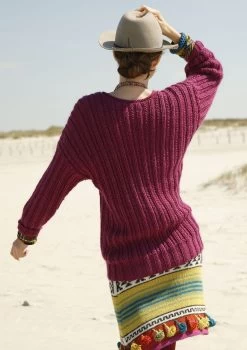 Langer Pullover Mit Rippenmuster -Strickwaren Geschäft R67M36 d 1280x1280