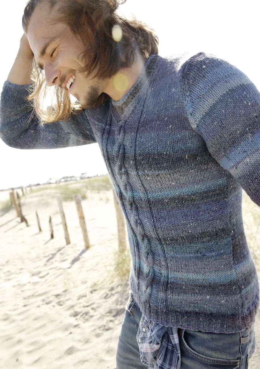 Herrenpullover Mit Zopf 3 Herrenpullover Mit Zopf – Bild 3