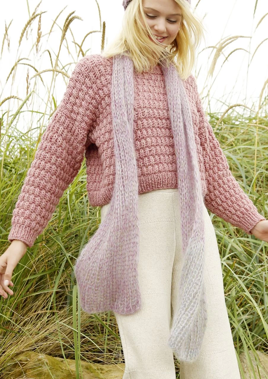 Weiter Pullover Mit Patenten Rippen 3 Weiter Pullover Mit Patenten Rippen – Bild 3