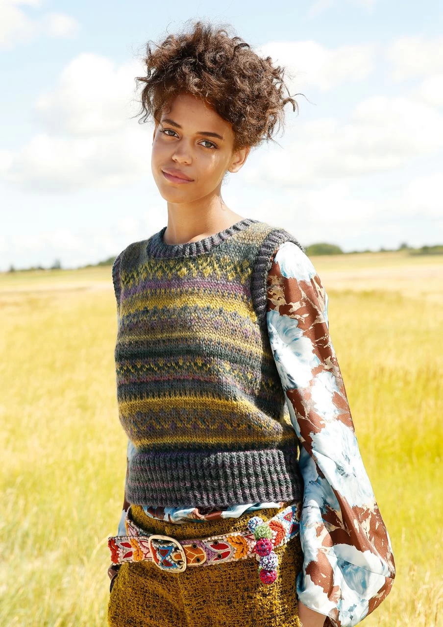 Pullunder Mit Jacquardmuster 1 Pullunder Mit Jacquardmuster