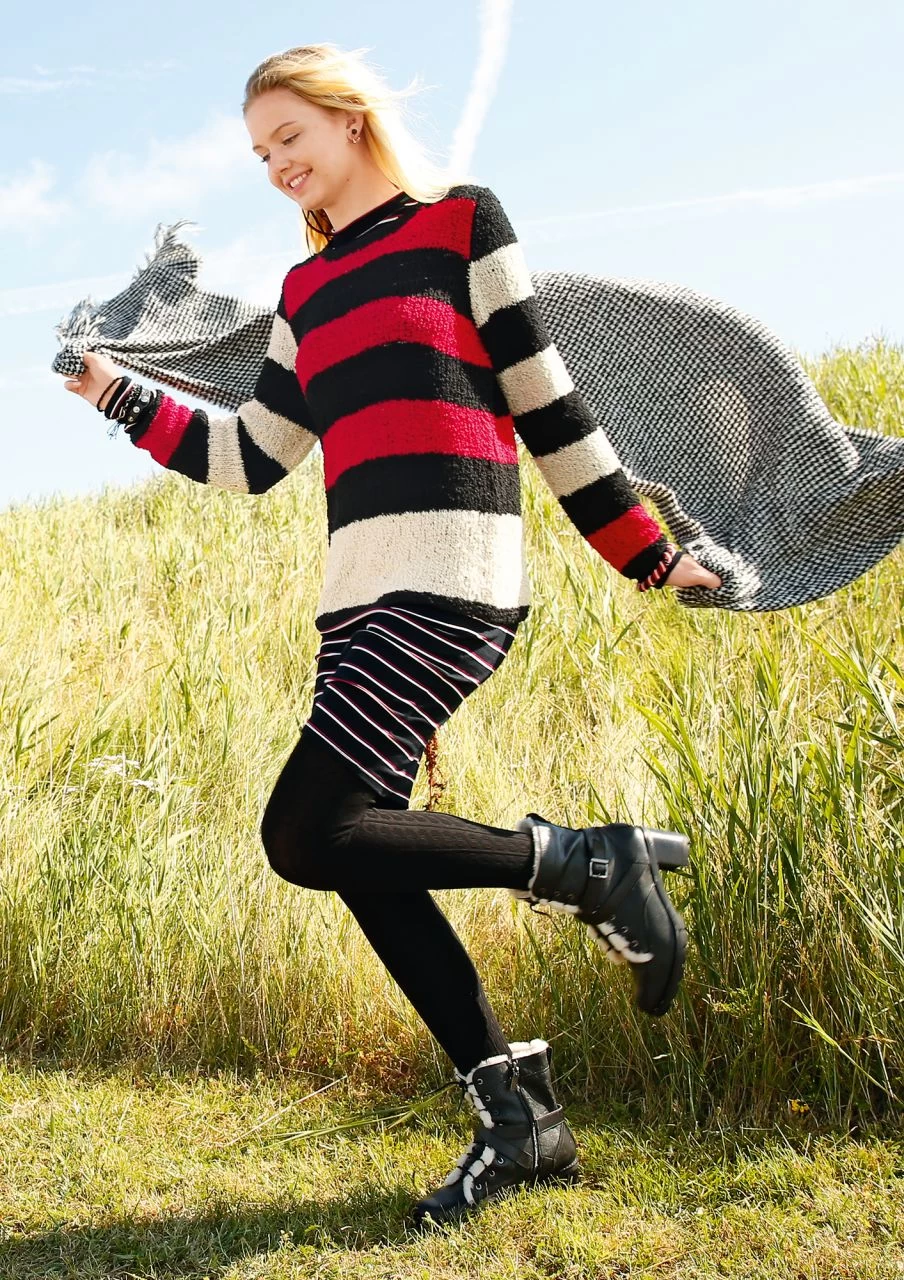 Pullover Mit Blockstreifen 1 Pullover Mit Blockstreifen