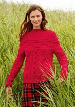 Zopfpullover Mit Passe