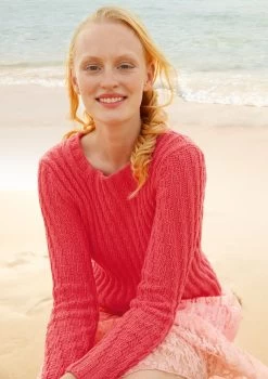 Pullover Mit Versetzten Rippen