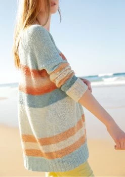 Weiter Pullover Mit Blockstreifen -Strickwaren Geschäft R70M18 d 1280x1280