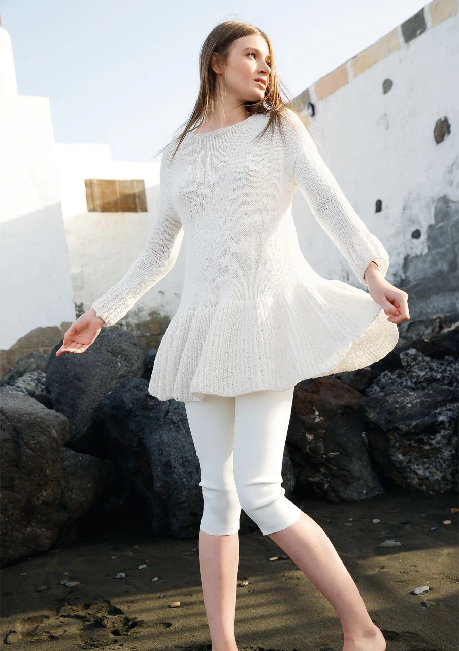 Weiter Rüschenpullover 1 Weiter Rüschenpullover