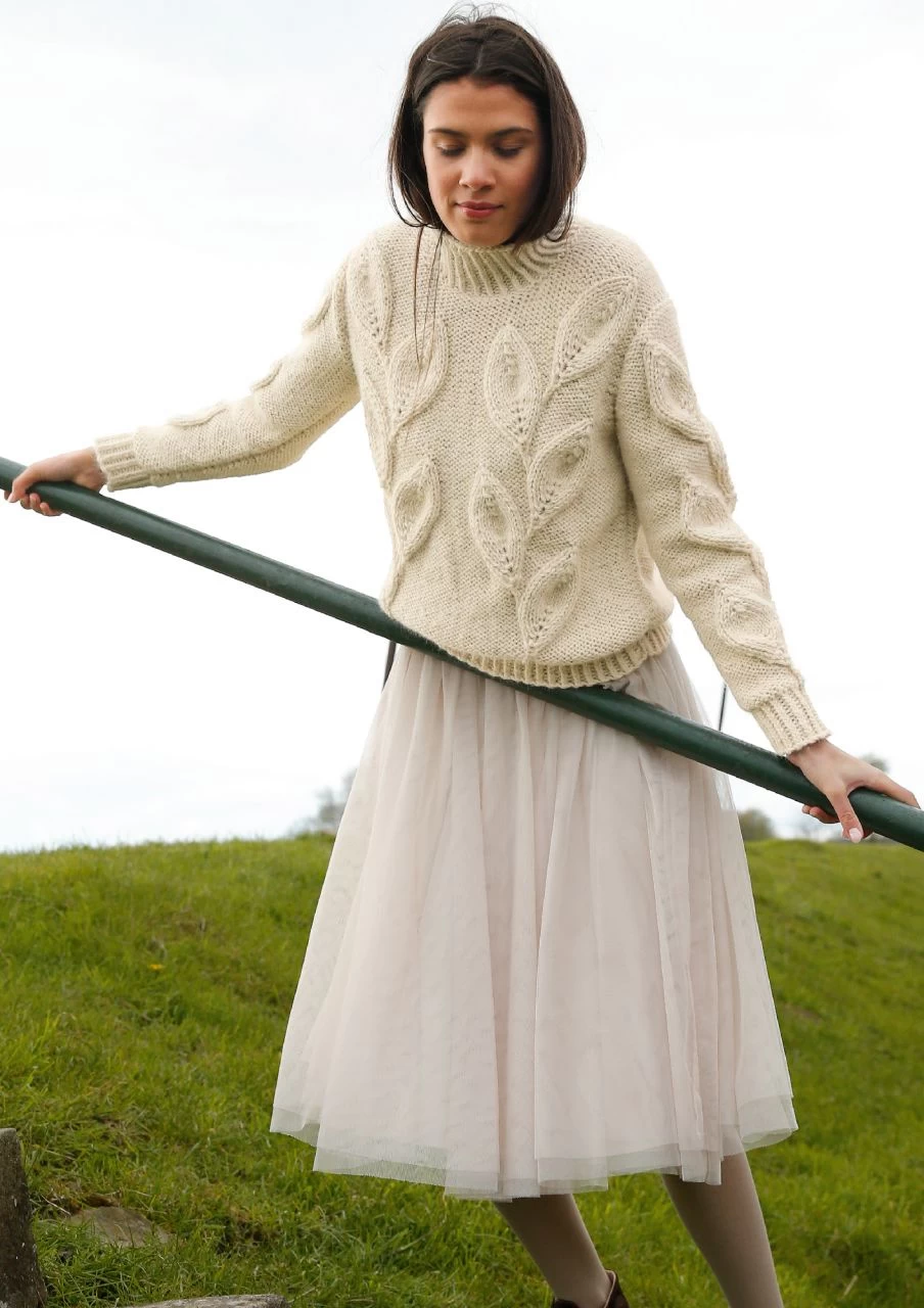 Pullover Mit Blattmuster 4 Pullover Mit Blattmuster – Bild 4