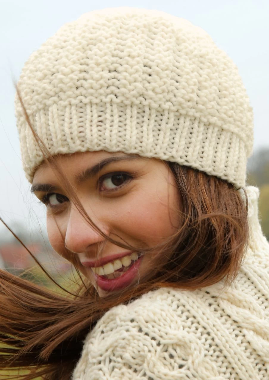 Mütze In Wollweiß