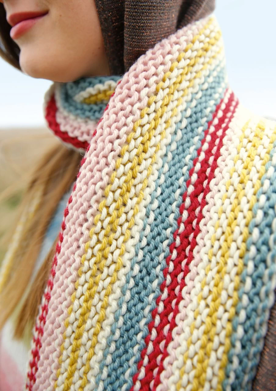 Quergestrickter Schal 5 Quergestrickter Schal – Bild 5