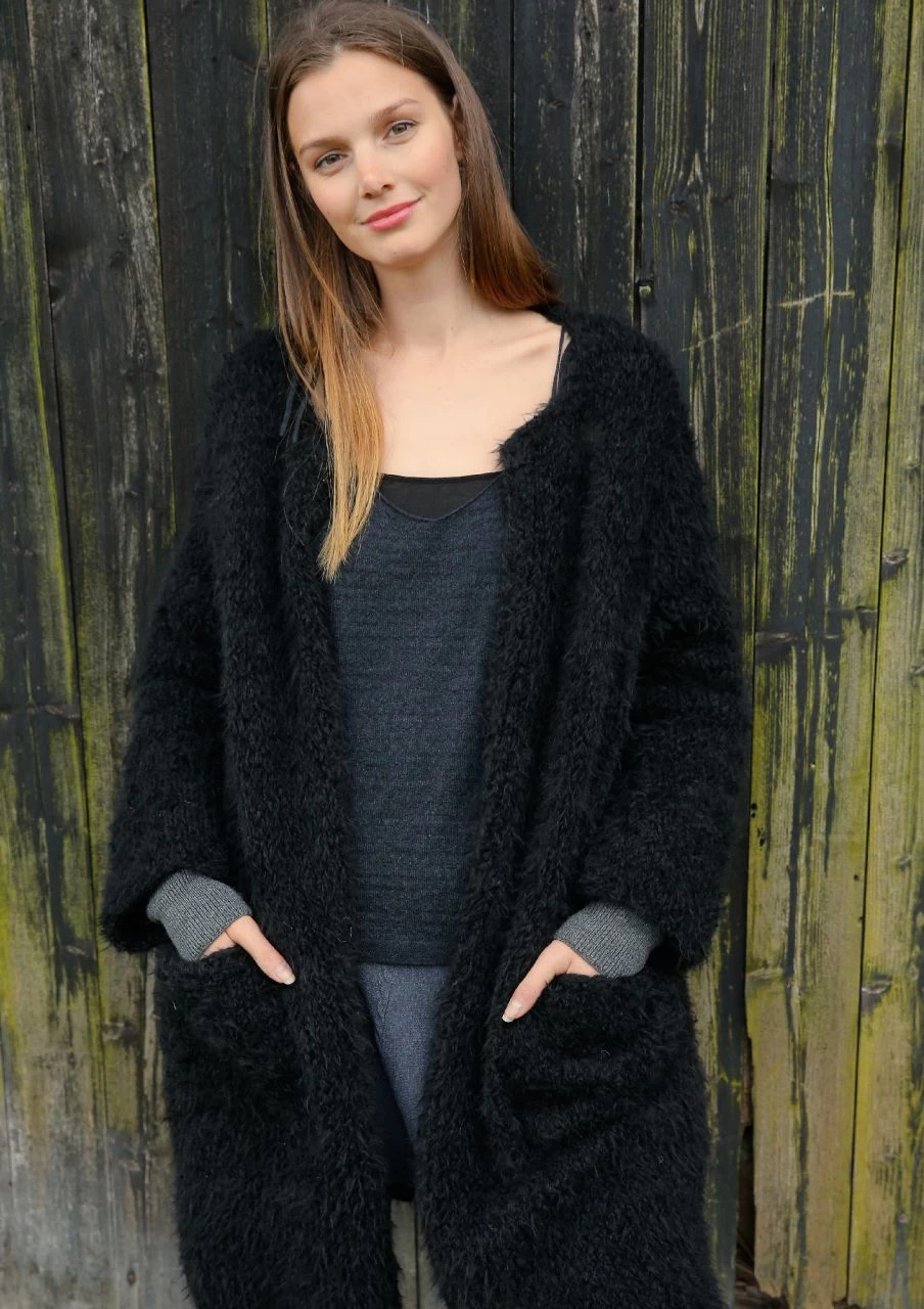 Weiter Plüsch Mantel 3 Weiter Plüsch Mantel – Bild 3