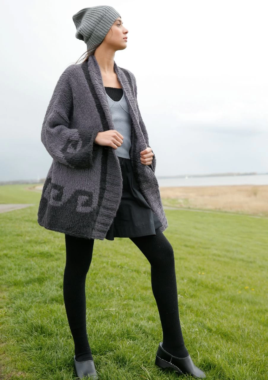 Weiter Jacke Mit Mäander 3 Weiter Jacke Mit Mäander – Bild 3