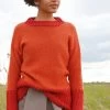 Orange-roter Pullover