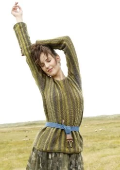 Quer Gestrickter Pullover