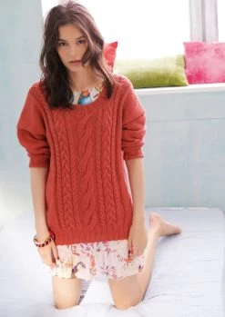 Pullover Mit Zöpfen