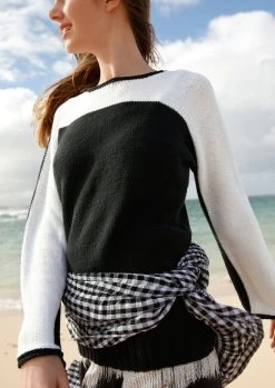 Pullover In Schwarz-Weiß