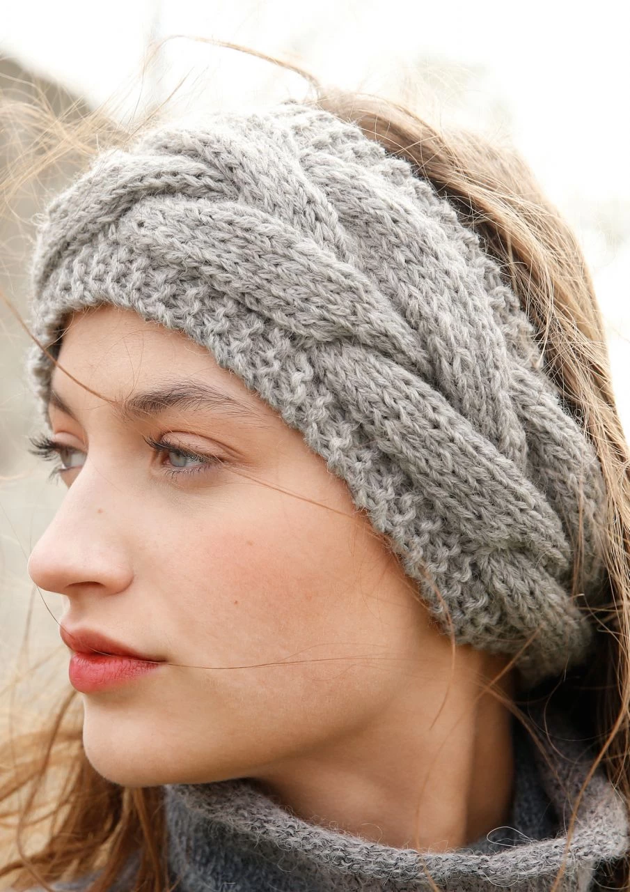 Stirnband Mit Zopfmuster 2 Stirnband Mit Zopfmuster – Bild 2