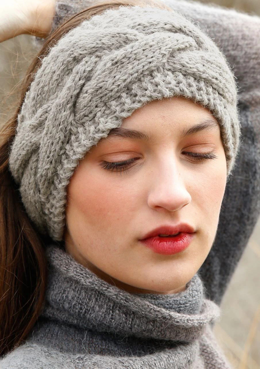 Stirnband Mit Zopfmuster 4 Stirnband Mit Zopfmuster – Bild 4