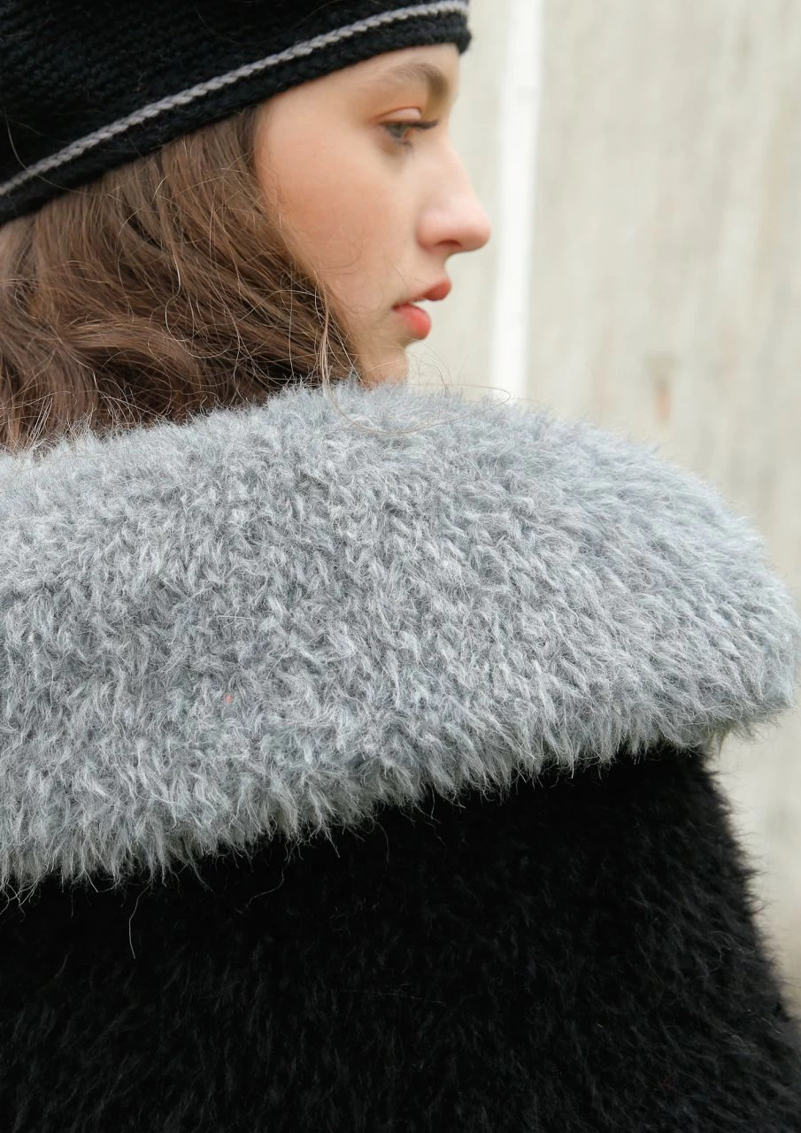 Schwarze Plüschjacke 6 Schwarze Plüschjacke – Bild 6