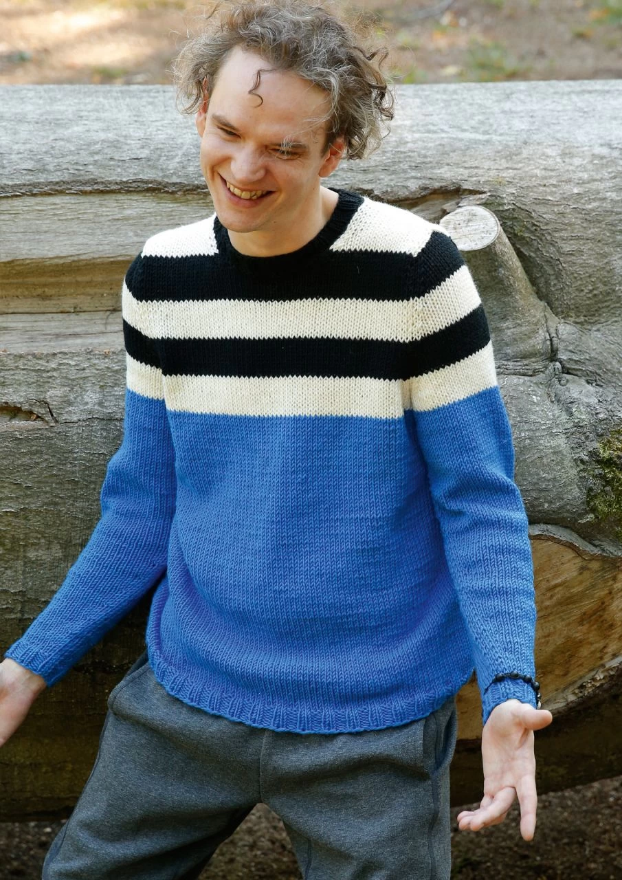 Herrenpullover Mit Streifen 2 Herrenpullover Mit Streifen – Bild 2