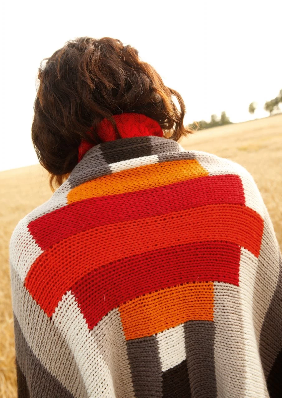 Stola Mit Farbflächen 3 Stola Mit Farbflächen – Bild 3