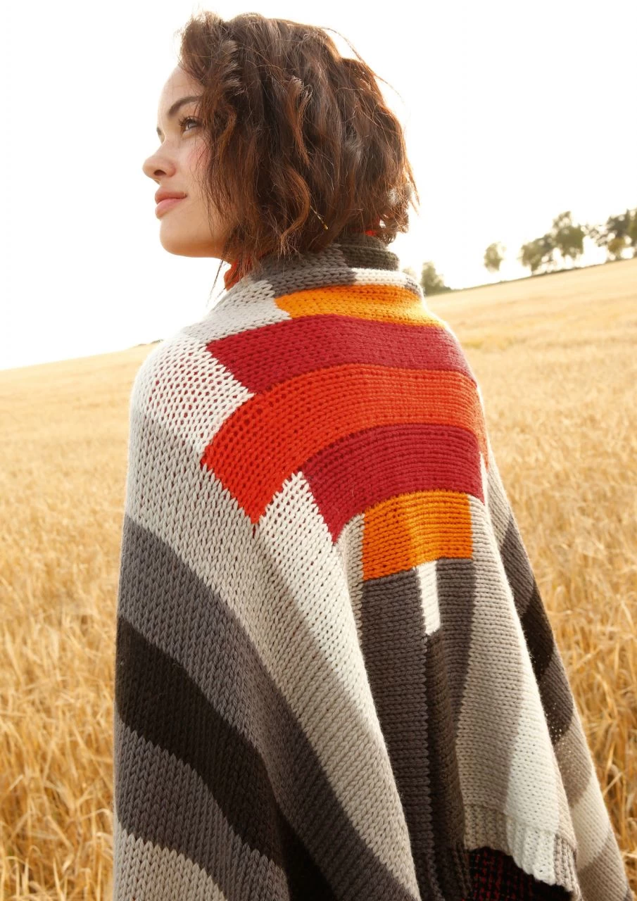 Stola Mit Farbflächen 2 Stola Mit Farbflächen – Bild 2