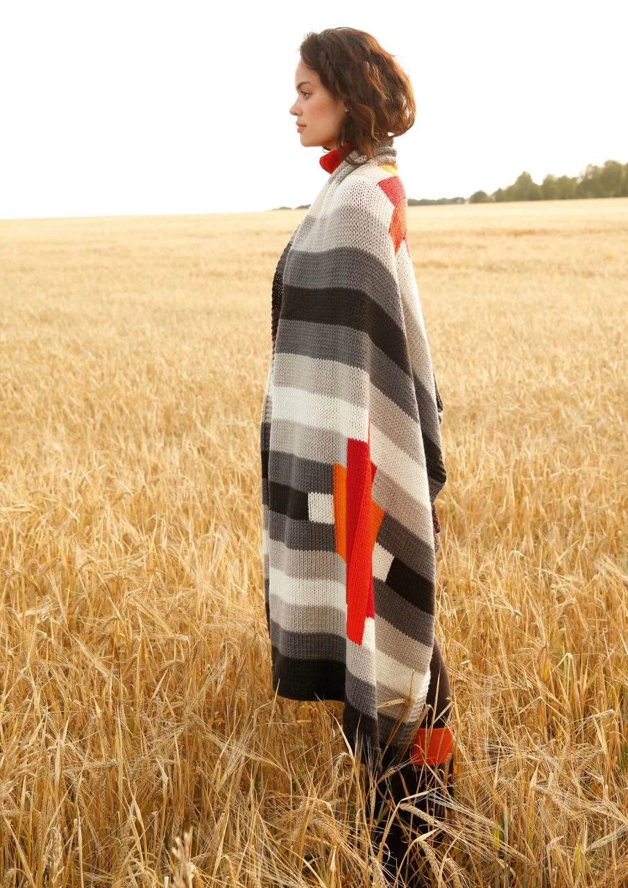 Stola Mit Farbflächen 6 Stola Mit Farbflächen – Bild 6