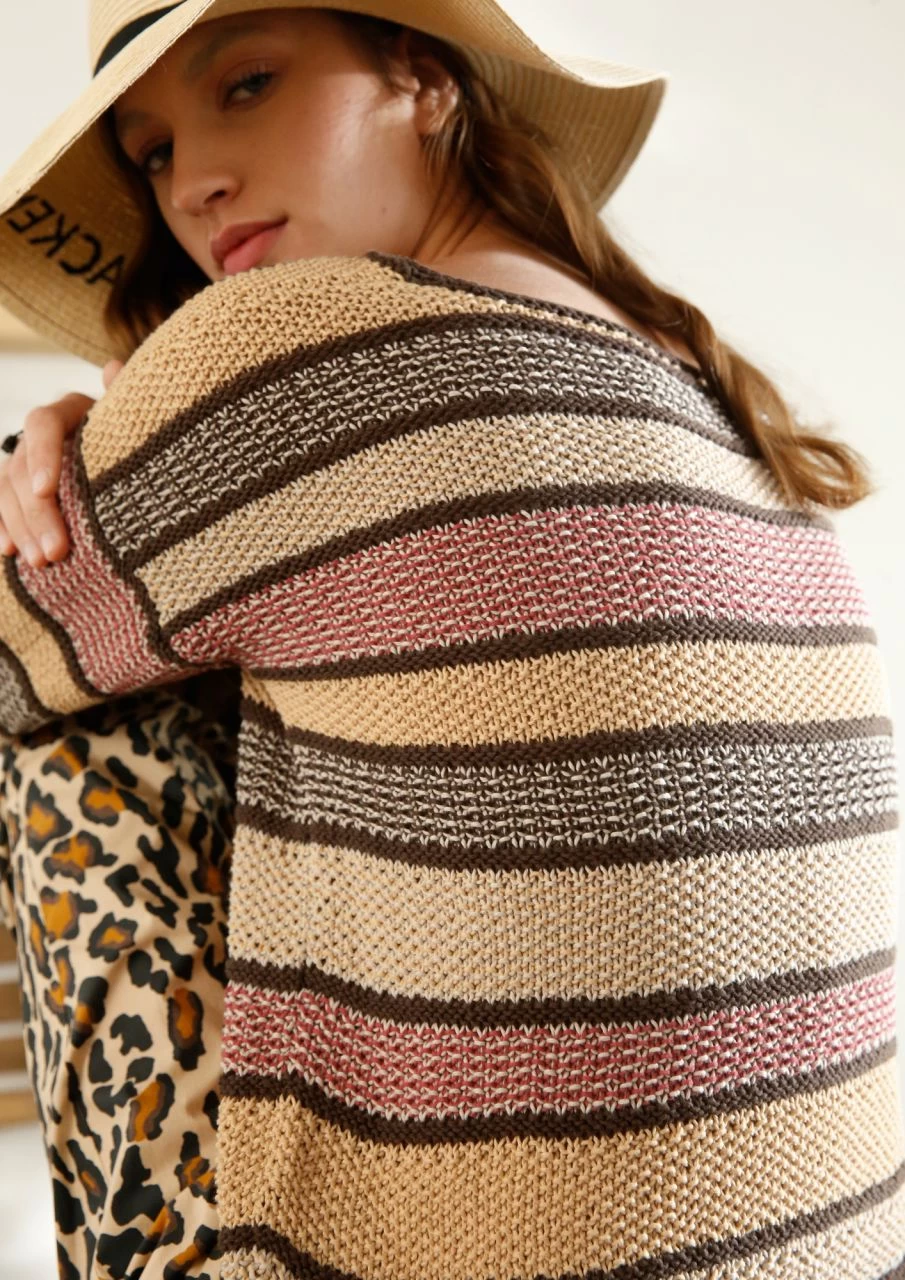 Pullover Mit Strukturmusterstreifen 3 Pullover Mit Strukturmusterstreifen – Bild 3