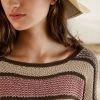 Pullover Mit Strukturmusterstreifen