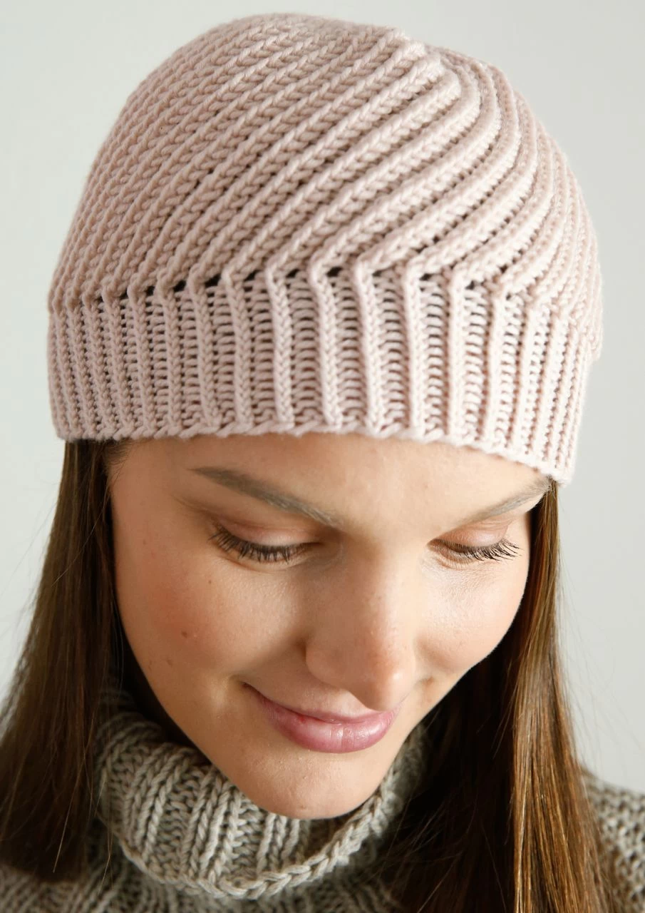 Diagonal Gerippte Mütze 1 Diagonal Gerippte Mütze