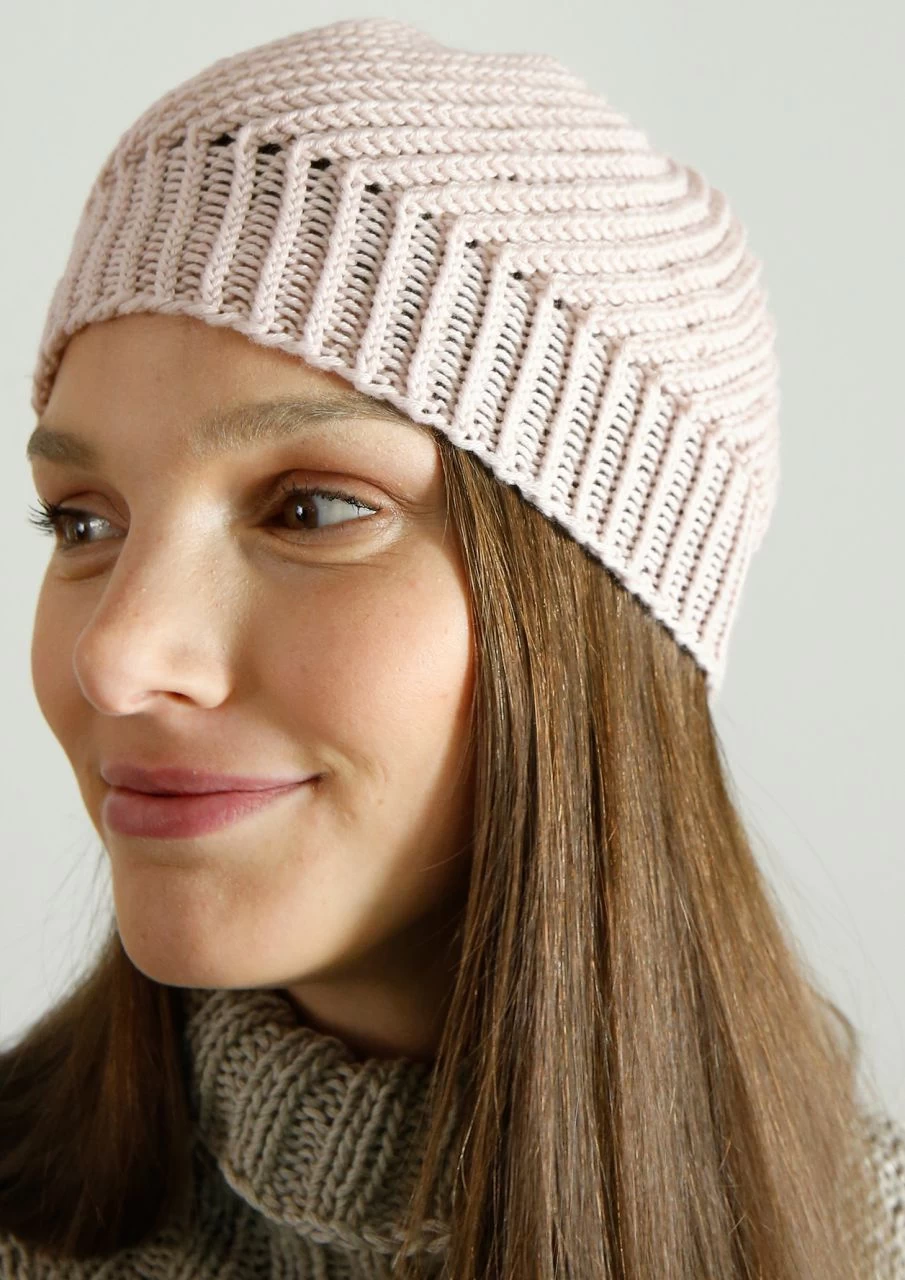 Diagonal Gerippte Mütze 2 Diagonal Gerippte Mütze – Bild 2