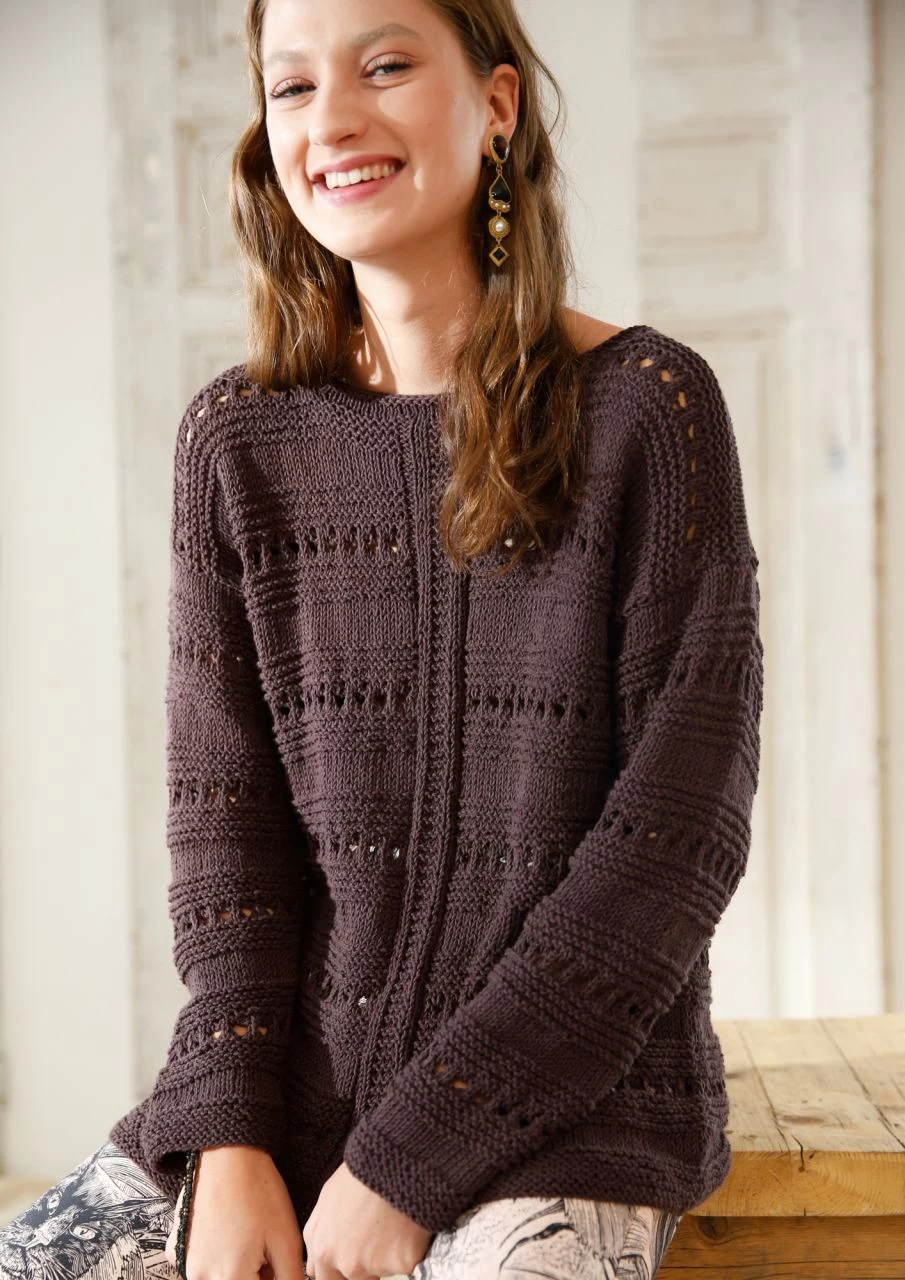 Pulli Mit Musterstreifen 1 Pulli Mit Musterstreifen