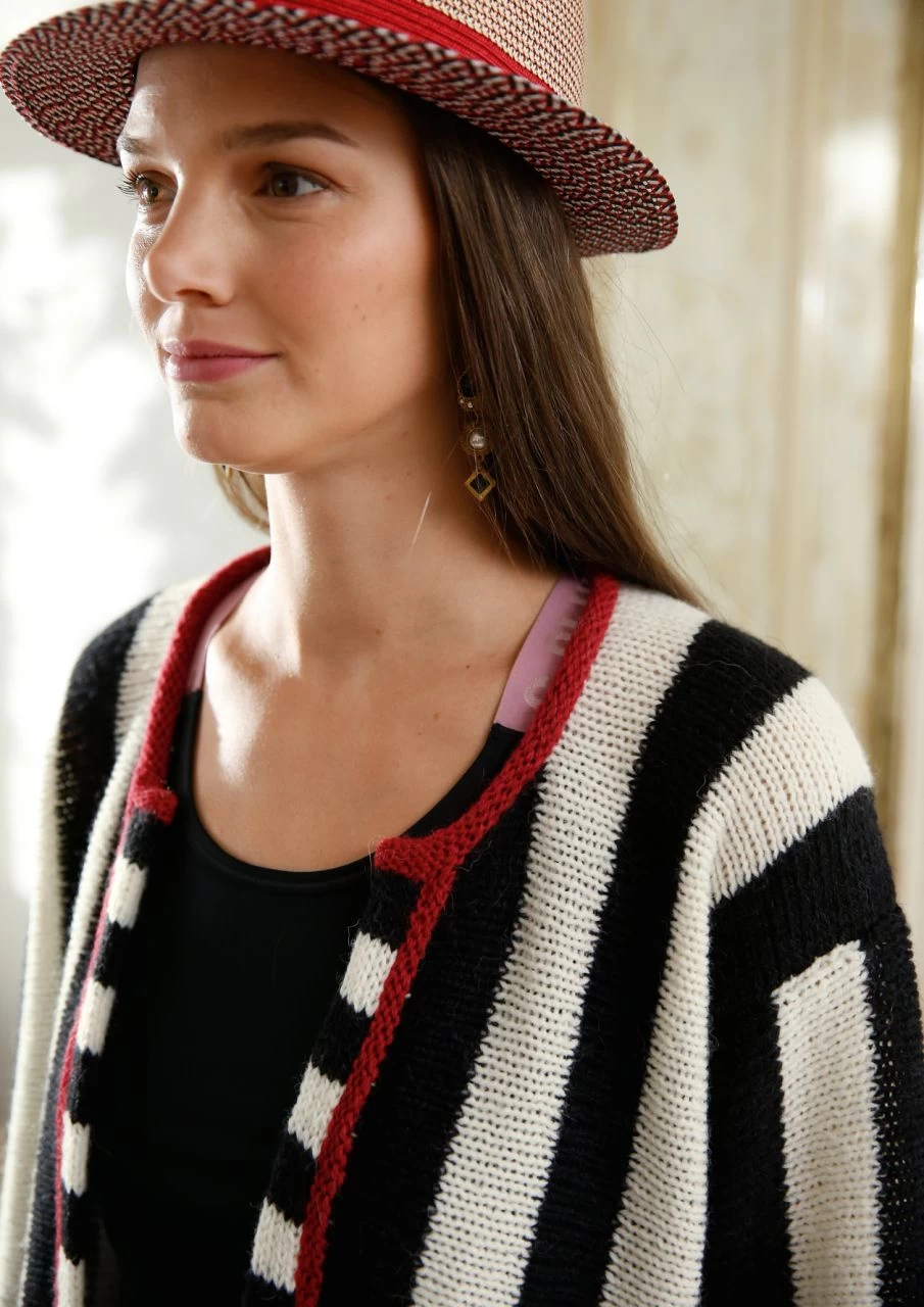 Längsgestreifter Mantel 5 Längsgestreifter Mantel – Bild 5