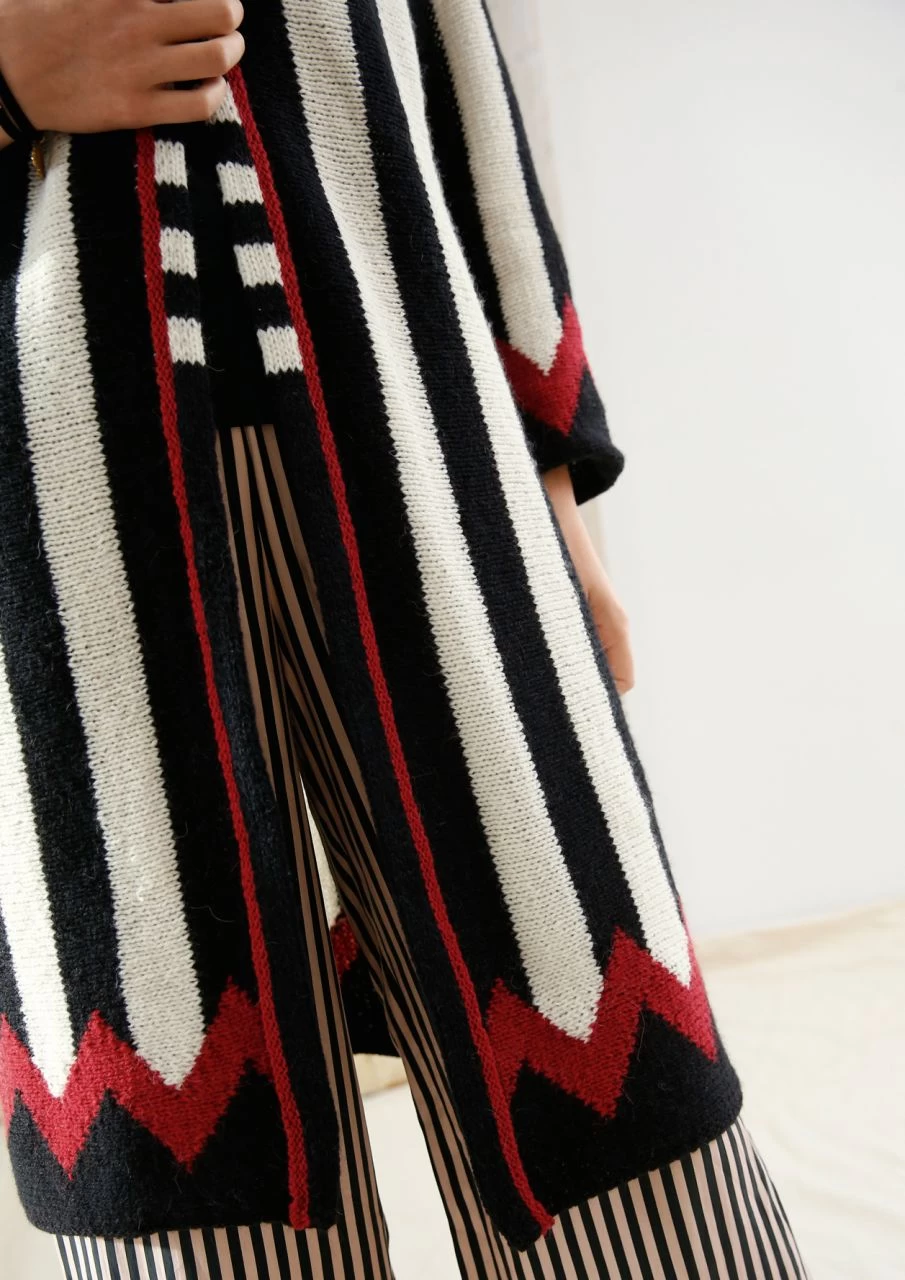 Längsgestreifter Mantel 3 Längsgestreifter Mantel – Bild 3