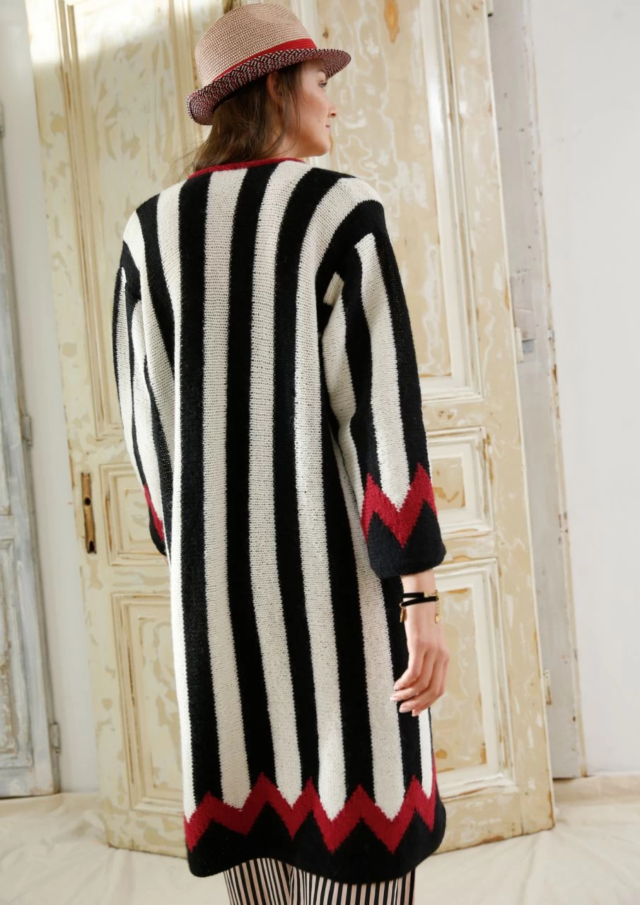 Längsgestreifter Mantel 2 Längsgestreifter Mantel – Bild 2