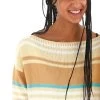 Weiter Streifen-Pullover
