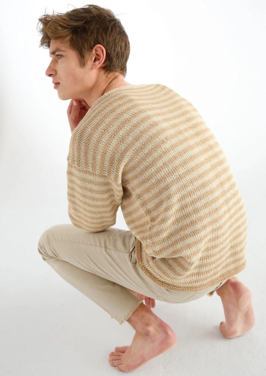 Geringelter Herrenpullover 3 Geringelter Herrenpullover – Bild 3