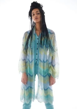 Weiter Mantel Mit Zacken