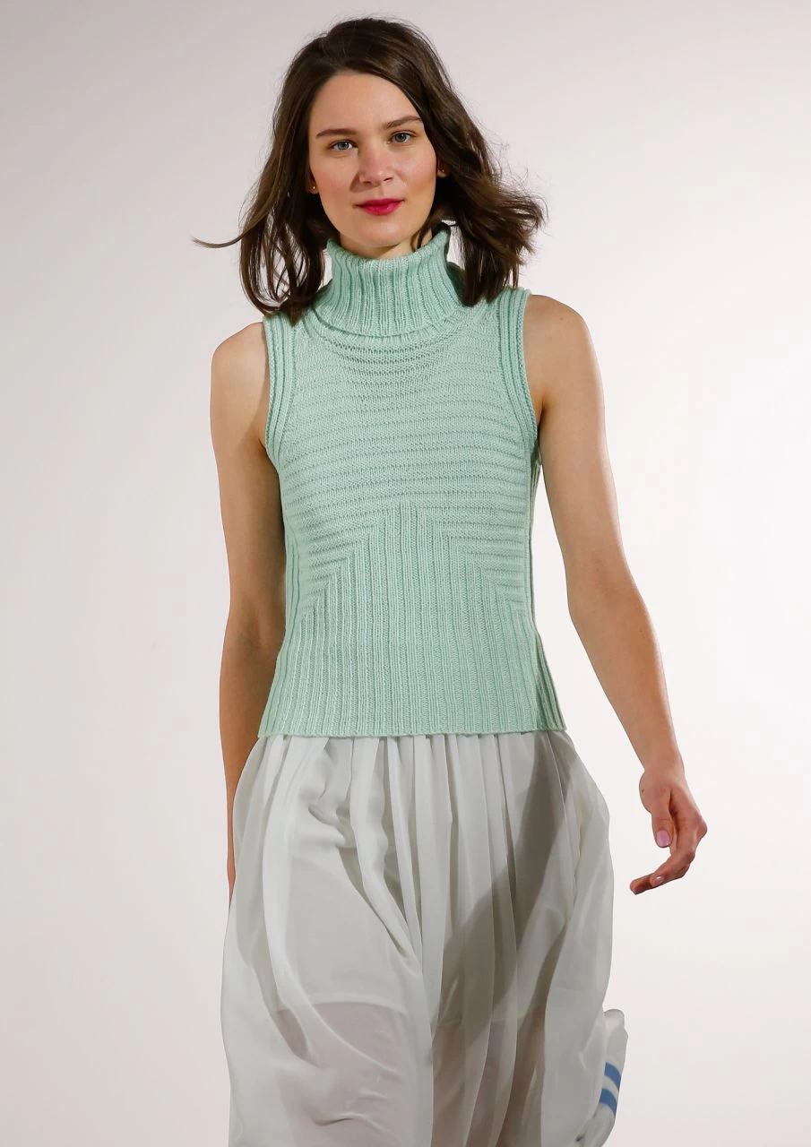 Ärmelloser Rippen-Pulli 2 Ärmelloser Rippen-Pulli – Bild 2