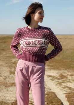 Pullover Mir Rosenbordüre -Strickwaren Geschäft R79M17 b 1280x1280