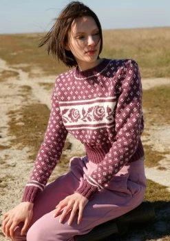 Pullover Mir Rosenbordüre -Strickwaren Geschäft R79M17 f 1280x1280