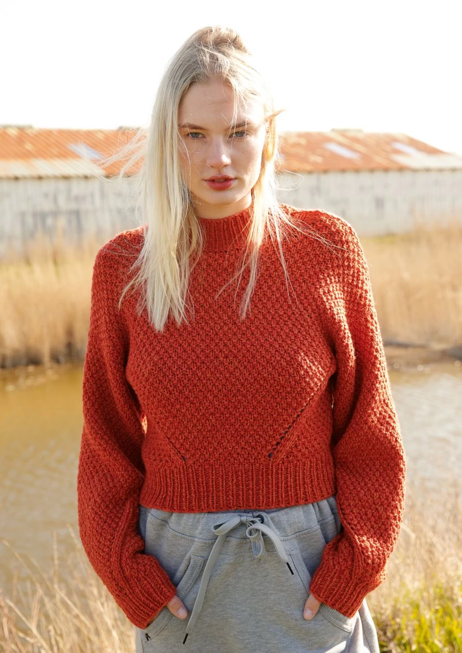 Pullover Im Perlmuster 1 Pullover Im Perlmuster