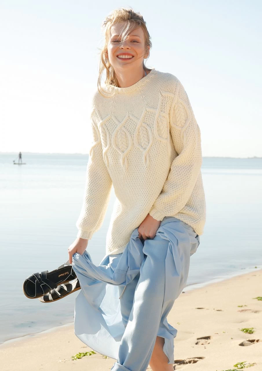 Pullover Mit Zopf-Rundpasse 1 Pullover Mit Zopf-Rundpasse